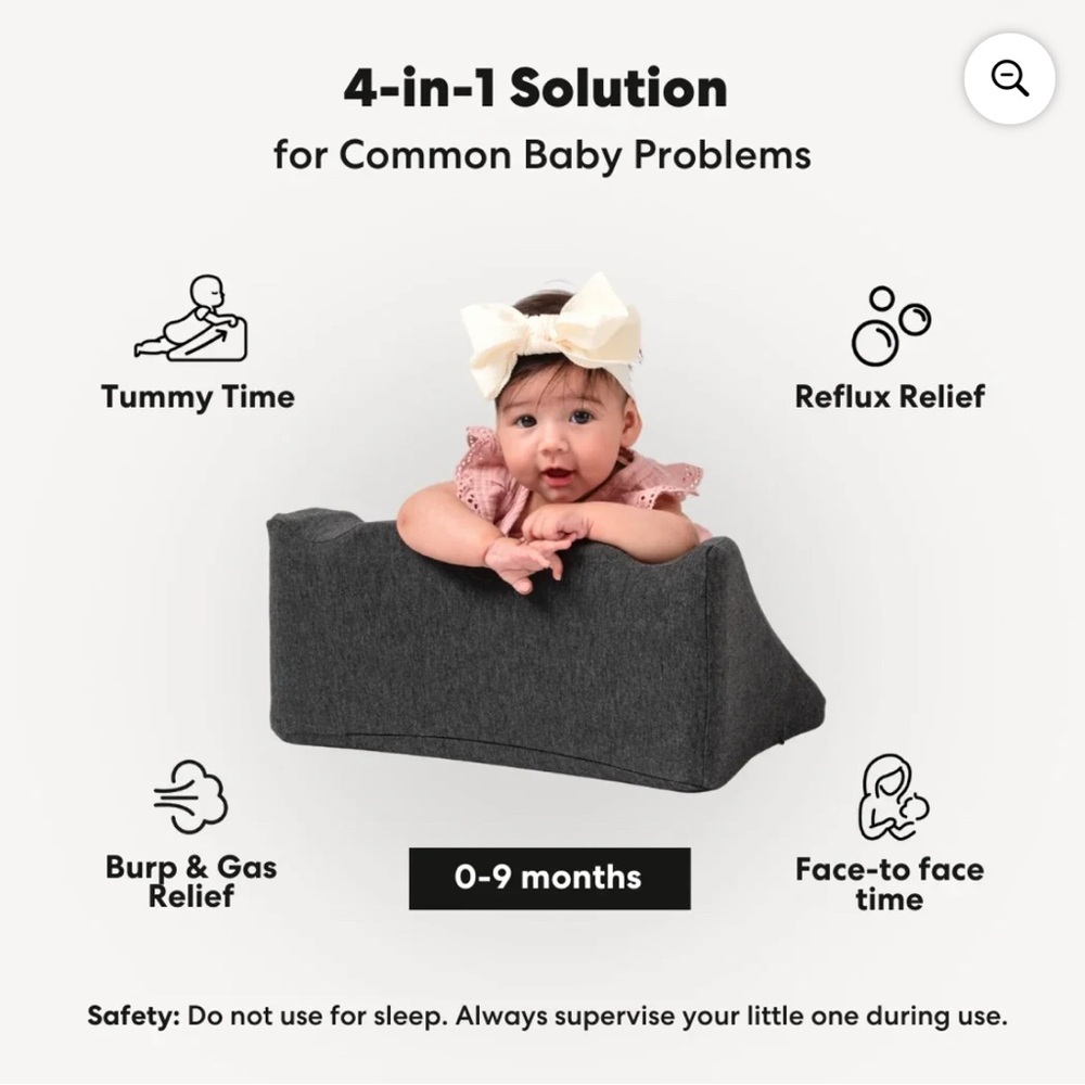 Vonu Burplee Baby Wedge (for tummy time, propping for feeding, gas relief, etc.)